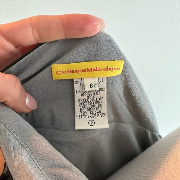 Catherine Malandrino Silk Semi-Formal Mini Dress Sz. 8 - Picture 2 of 5